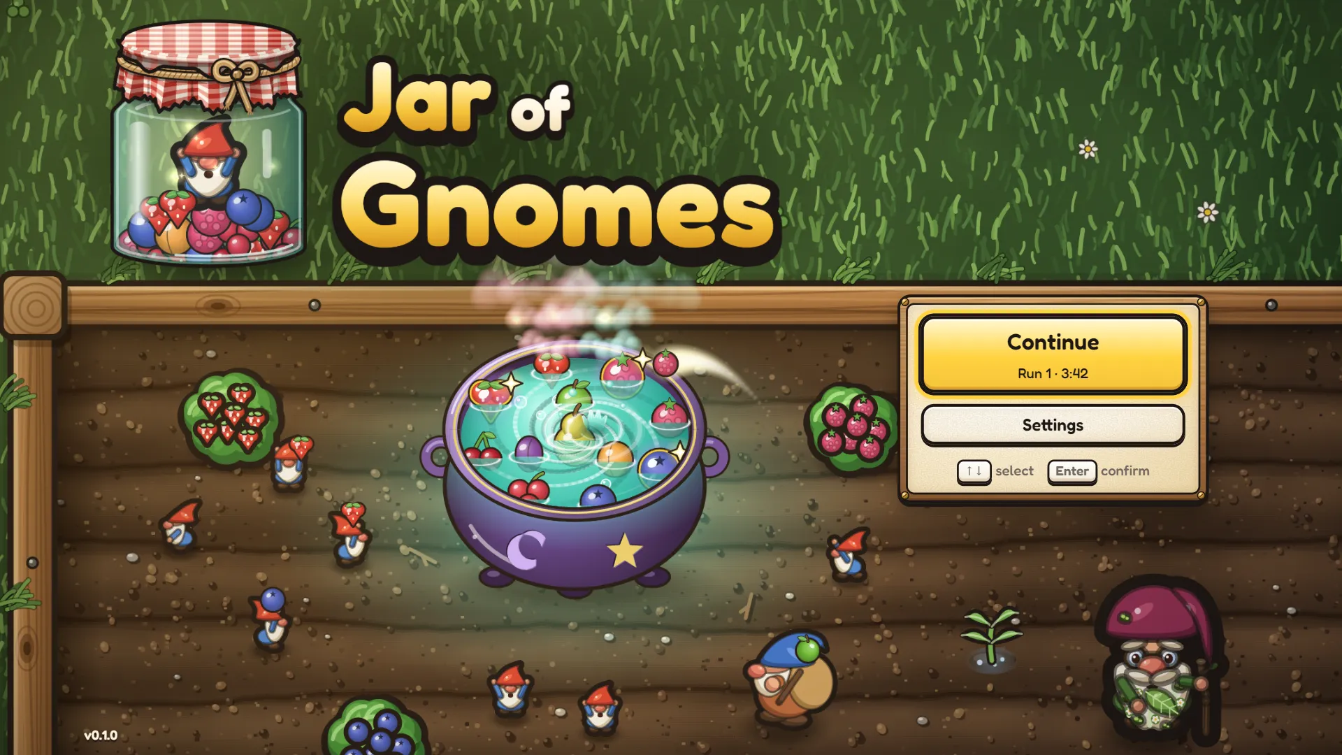 The title screen